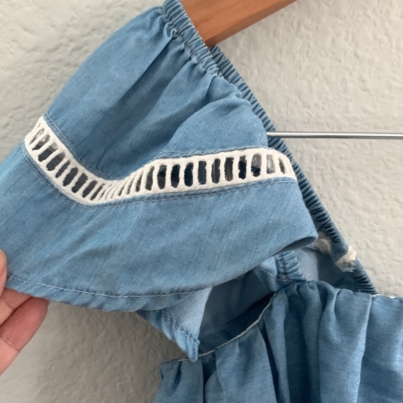 Lover + Friends Life’s a Beach Off Shoulder Peasant Top Open Back size Small - Picture 3 of 12